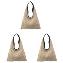 3X Fashion Women Shoulder Bags Wicker Woven Straw Bag Designer Handbags Large Capacity Tote Female Summer Beach Purse