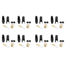 8X Alto Sax Saxofon Munstycke Plast med Keps Metall Spänne Reed Munstycke Patches Kuddar Kuddar