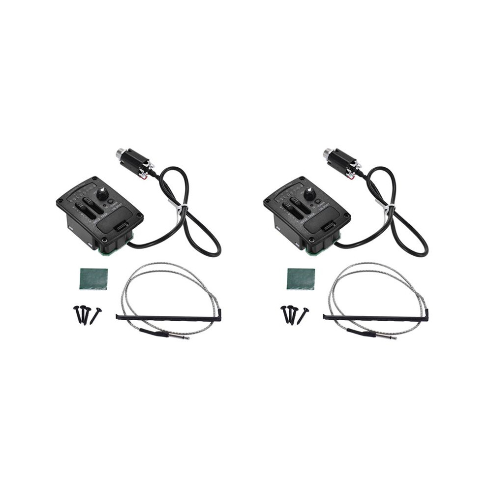 2X Uk-300T Ukulele Piezo Pickup Preamp 2-Band Eq Equalizer Ukelele Pickups Tuner System 6032218189332