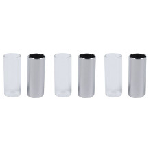 6-Delad Glas- och Metallslide för Gitarr, Bas, Medium (6 Cm)