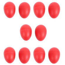 5 Par Plastic Percussion Musical Egg Maracas Shakers Röd