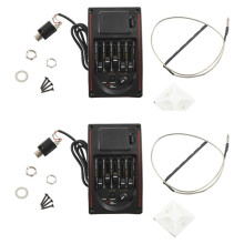 2X 5-Band Tone Controls EQ Equalizer Tuner PS-500 5-Band Acoustic Guitar EQ Preamp Equalizer Pickup Acoustic Guitar