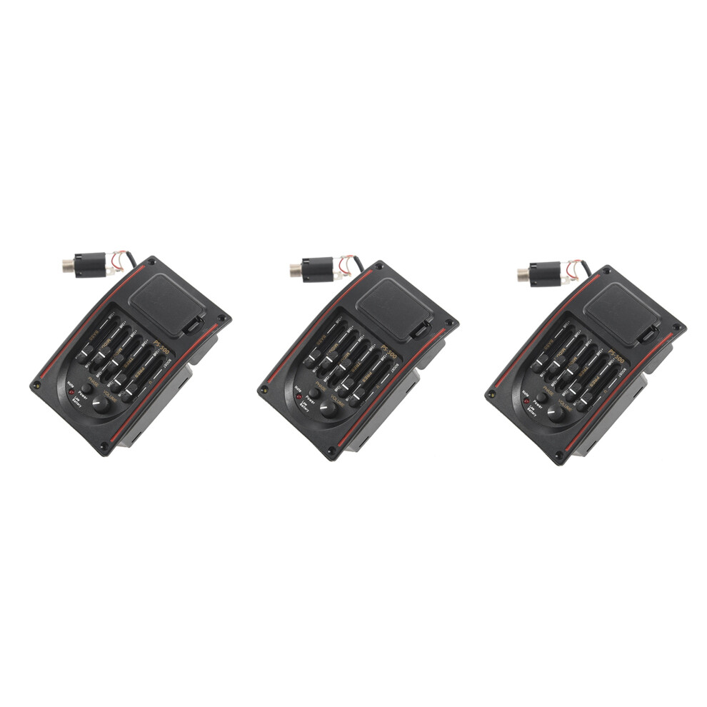 3X 5-Band Tone Controls Eq Equalizer Tuner Ps-500 5-Band Acoustic Guitar Eq Preamp Equalizer Pickup Acoustic Guitar 6032748625591