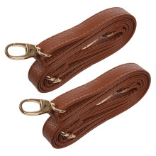 2X DIY Replacement Leather Bag Shoulder Strap Handle  Body Adjustable 140 x 2cm, Brown