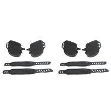 2Pair Exercise Bike Pedal Widened Bicycle Pedal with Pedal Straps for Exercise Bike Stationary Cycle Home