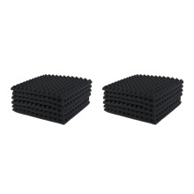 12 Pièces Panneaux Acoustiques Panneau de Mousse Studio Carreaux de Cale de Pare-Feu Insonorisants Aide à Réduire L'écho et Le Bruit Inutile