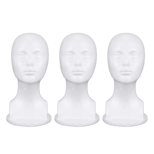 3X  Mannequin Foam  Model Glasses Hat Wig Display Stand 1