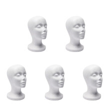 5X Modello di Testa di Manichino nel Schiuma Occhiali da Sole Supporto per Occhiali Supporto per Cappellino Supporto per Display Cuffia con Testa di