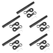 5X Lenkererweiterung Fahrrad Fahrrad Lenkerhalterung Extender Halter (Schwarz)