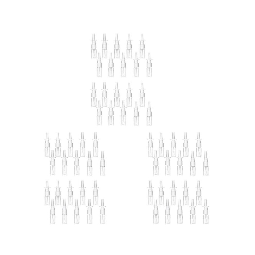 Bobotron 60Pcs Nasal Spray Bottle, 10Ml Clear Small Empty Nose Spray Bottle Reusable Fine Mist Sprayers For Travel