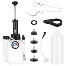3L Brake Fluid Bleeder Kit w/ 1L Catch Bottle, Pressure Brake Bleeding Tool, Manual Power Bleeder Pump for Flush Brakes and Clutch System