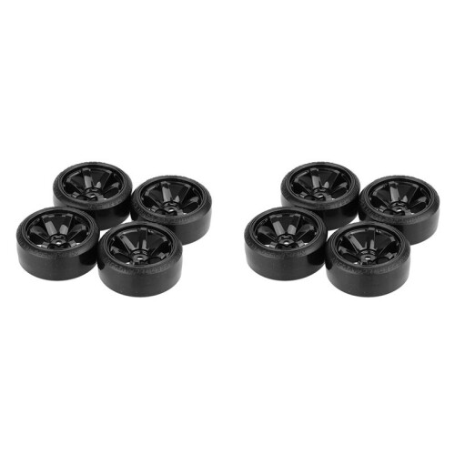 8St DriftbildäCk HjulfäLg HåRt HjuldäCk för 1/10  HSP  HPI  Drifting RC Car Black