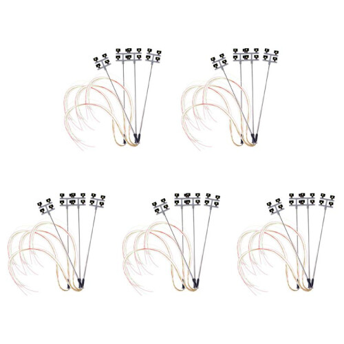 20 PCS HO Scale Model Lighting Tower,Tower Lights Model Lights Layout Lamppost for Train/Garden/Playground/Stadium
