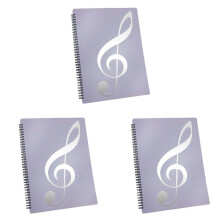 3X Sheet Music Folder, 60 Pages Capacity, Sheet Music/Holder,Fits Letter Size A4, Writable & Detachable()