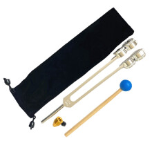 2X Strumento Diapason In Alluminio 64HZ con Martello Curativo, Vibrazione Sonora, Terapia Diagnostica, Strumento di Assistenza Sanitaria