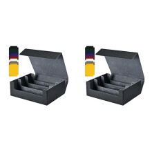 2X BoîTe de Rangement de Cartes pour Cartes à Collectionner, de 1800 ÉTuis de Jeu de Cartes en PU, BoîTe à Cartes à Fermeture MagnéTique pour