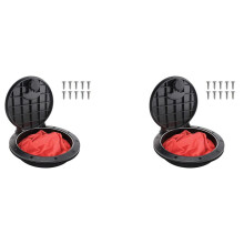 2X Deck Plate Kit Kayak Deck Hatch with Storage Bag for Kayak Boat Fishing Rigging Black 6Inch