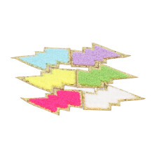 6 Pcs Lightning Shape Embroidery Patches for Clothing Bags Hats and Pants