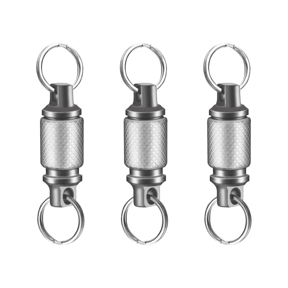 3X Titanium Quick Release Keychain,Detachable Key Ring Pull Apart Keychain,Key Holder Accessory For Bag/Purse/Belt 6033145508333
