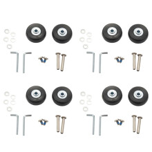 8set 45x19mm Luggage Suitcase / Inline Outdoor Skate Replacement Wheels Black
