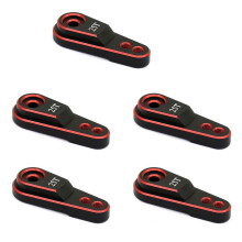 5X Corno del Servomotore del Collegamento Dello Sterzo nel Lega di Alluminio Duro 25T M3 per 1/10 RC Crawler  TRX4 Parti di Aggiornamento nel