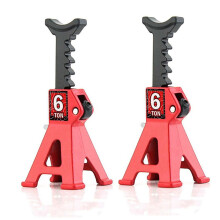 2X voor 1/24 SCX24 FCX24 RC Auto Jack Stand Paar Rack Repareren Beschermende Stand Adapter Bandenwissel Speelgoed Lift, Rood