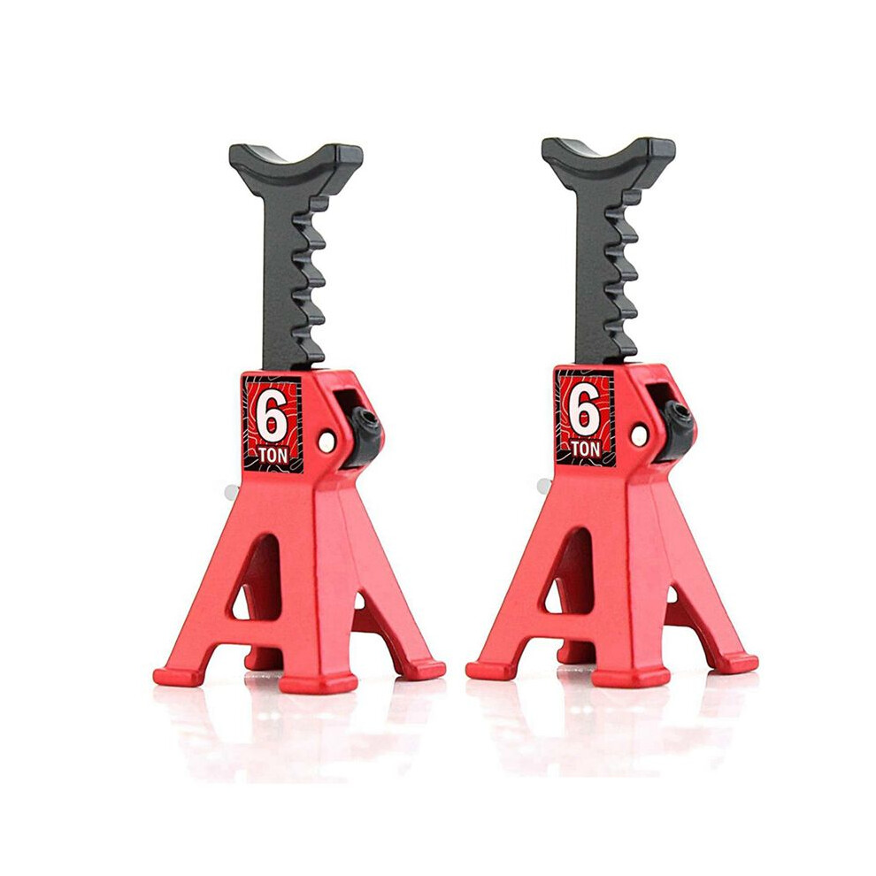 Photos - Parts for Drones & RC models 2X for 1/24 SCX24 FCX24 RC Car Jack Stand Pair Rack Repairing Protective Stand Adapter Tire Change Toy Lift, Red