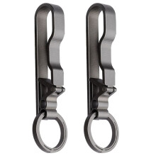 2X Titan BäLtesspäNne Titanium MidjekläMma Nyckelring TillbehöR NyckelringshåLlare BäRbara Verktyg Utomhus