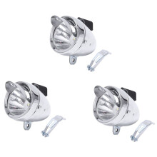 3X Bicycle Hat Lamp Bike Front Light Retro Headlights Metal 6Led Headlights Riding Equipment Bicycle Accessories