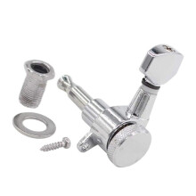 Versiegeltes Schraubstift-Set aus verchromtem Elektrikergitarrenkopf, 6 Stück, links/rechts