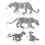 Realistic Snow Leopard Figurines Set – PVC Miniatures, 3 Sizes 1