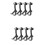 Clip per Microfono per Batteria Antiurto 8 Pezzi, Kit Microfono per Batteria Regolabile e Supporto per Microfono per Supporto per Microfono, Morsetto 1