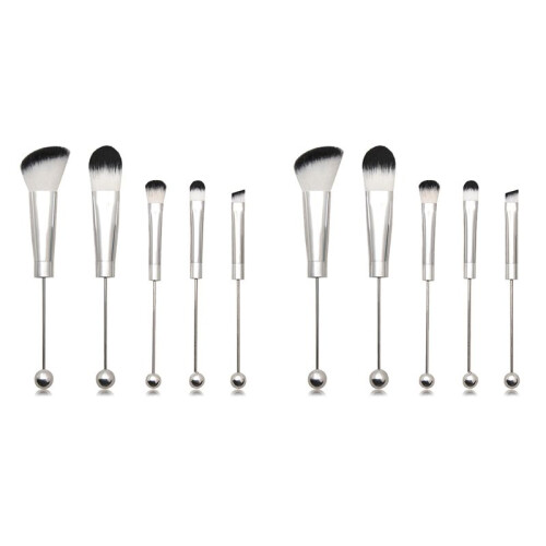 2X PerlenföRmige Make--Pinsel, Silikonperlen, DIY-Make--Kosmetikpinsel, Perlenpinsel-Set zum Selbermachen