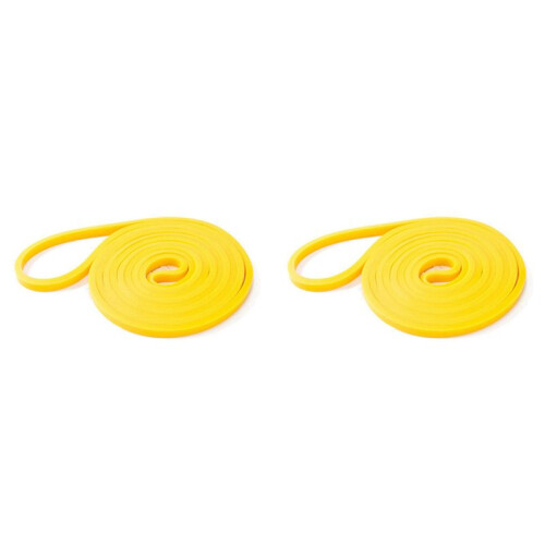 2X  Latex Resistance Band Elastic Exercise Strength Pull-Ups Auxiliary Band Strengthening Train,0.64cm,Yellow
