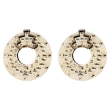 2X Notes Musical Instruments Easy to Carry Educational Chord Wheel Wooden Melody Tool Songwriters Guitar for Musicians