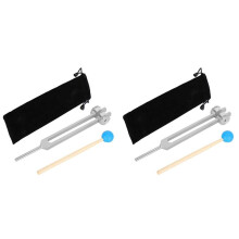2X Stimmgabeln Aus Aluminiumlegierung, 111-Hz-Stimmgabel mit HäMmern Zur PrüFung Des Nervensystems, Klangheilungstherapie, Silber