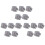 15PCS Silver Alloy Drum Kit Rectangular Claw Hook Lug Single End Drum Percussion Accessory Replacement Parts 1