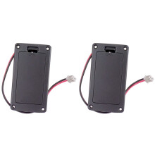 2X 9V Flat Mount Guitar Active Pickup Battery Cover Hold Box Battery Storage Case for Electric Guitar Bass Accessory