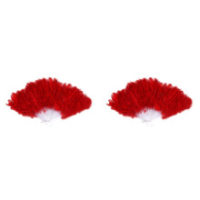 2X Donna Ventaglio Della Piuma 1920  BURLESQUE Costume ACCESSORIO - Rosso