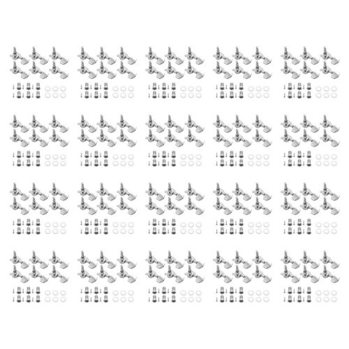 120 Pieces Silver Acoustic Guitar Machine Heads Knobs Guitar String Tuning Peg Tuner(60 for Left + 60 for Right) 1