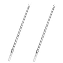 2X Mitesserentferner Cleaner Tool Akne Makel Nadel Pickel Punktabsaugvorrichtung Stift