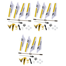 3X Syma Full Set Replacement Parts for Syma S107 RC Helicopter, Main Blades, Main Shaft,Tail Decorations,Yellow Set-