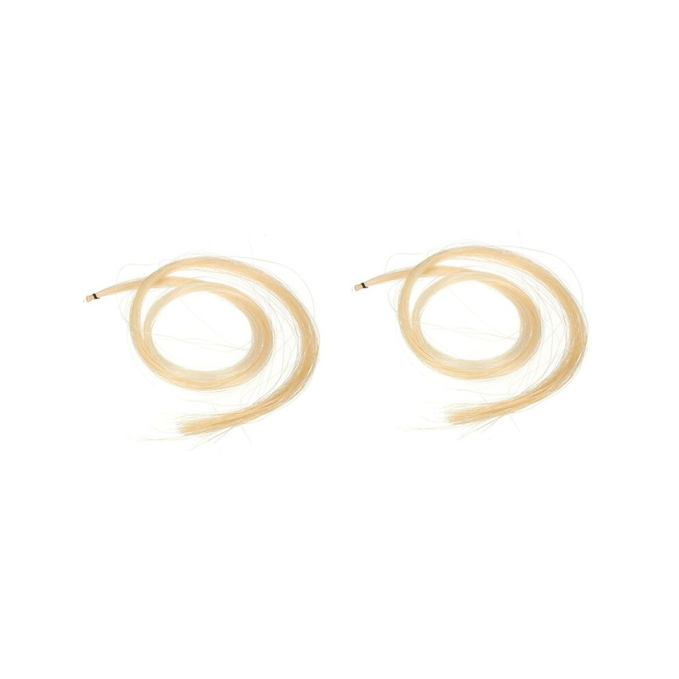 2Pcs Hank 31-31.5 Inch Genuine Mongolian Horse Hair For Violin, Viola, Cello, Bass Bow,Photo Color 6031959469352