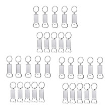 30Pcs Sublimation Keychain Blanks - Sublimation Keychain Case or Metal Sublimation Bottle Opener for Heat Transfer,Set A