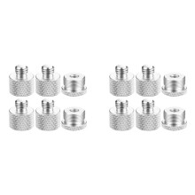 12 Pcs Mic Thread Adapter Set 5/8 Female to 3/8 Male and 3/8 Female to 5/8 Male Screw Adapter Thread
