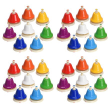 4X Tisch Glocken, 8 TöNe Diatonische Metall Hand Glocken, Regenbogen Musik Glocken, Musikalisches Lernen, das Schlaginstrument Lehrt
