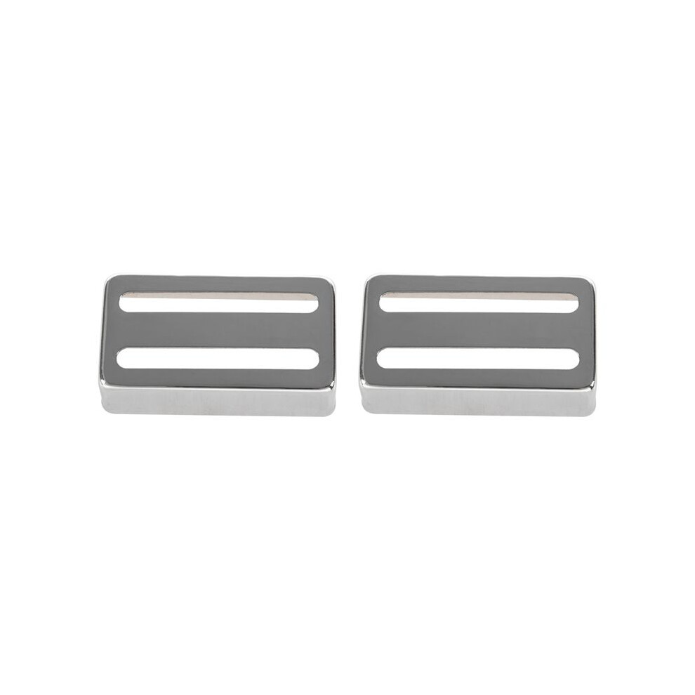 2X Guitar Pickup Cover Accessories 1Pc Durable Guitar Two- Humbucker Pickup Cover For Electric Guitars Parts, Silver 6034240148592
