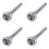 4X Reservdel Light Silver Plating Trumpet 7C Munstycke 1
