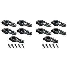 10 Pezzi in Lega di Alluminio 31mm 25T Servosterzo per Braccio per Futaba Sakura D4 1/10 RC Drift Car Crawler Parts, Nero