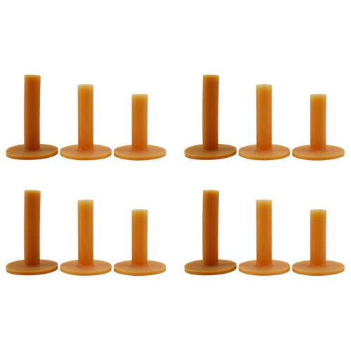 12 Piece  Tees Coffee Durable Tee Driving Range 60/ 70/ 80 mm